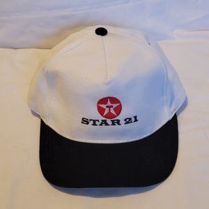 Vintage 80s-90s Texaco Star 21 Refinery Oil Gasoline Trucker Cap Hat White Otto